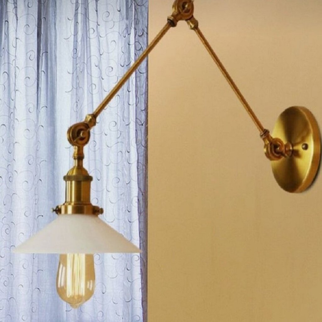 MYLİGHTS RETRO RUSTİK VİNTAGE ÜÇ MAFSALI APLİK BEYAZ BAŞLIK OKUMA LAMBASI 