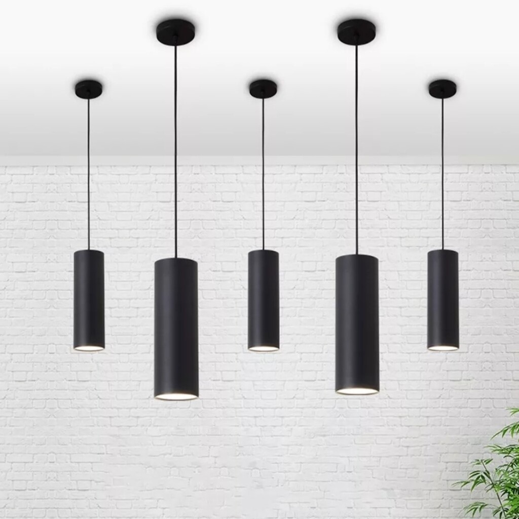 MYLİGHTS RETRO SİYAH GU10 DUYLU LED SARKIT METAL SARKIT AVİZE MASA ÜSTÜ SARKIT AMPUL DAHİLDİR