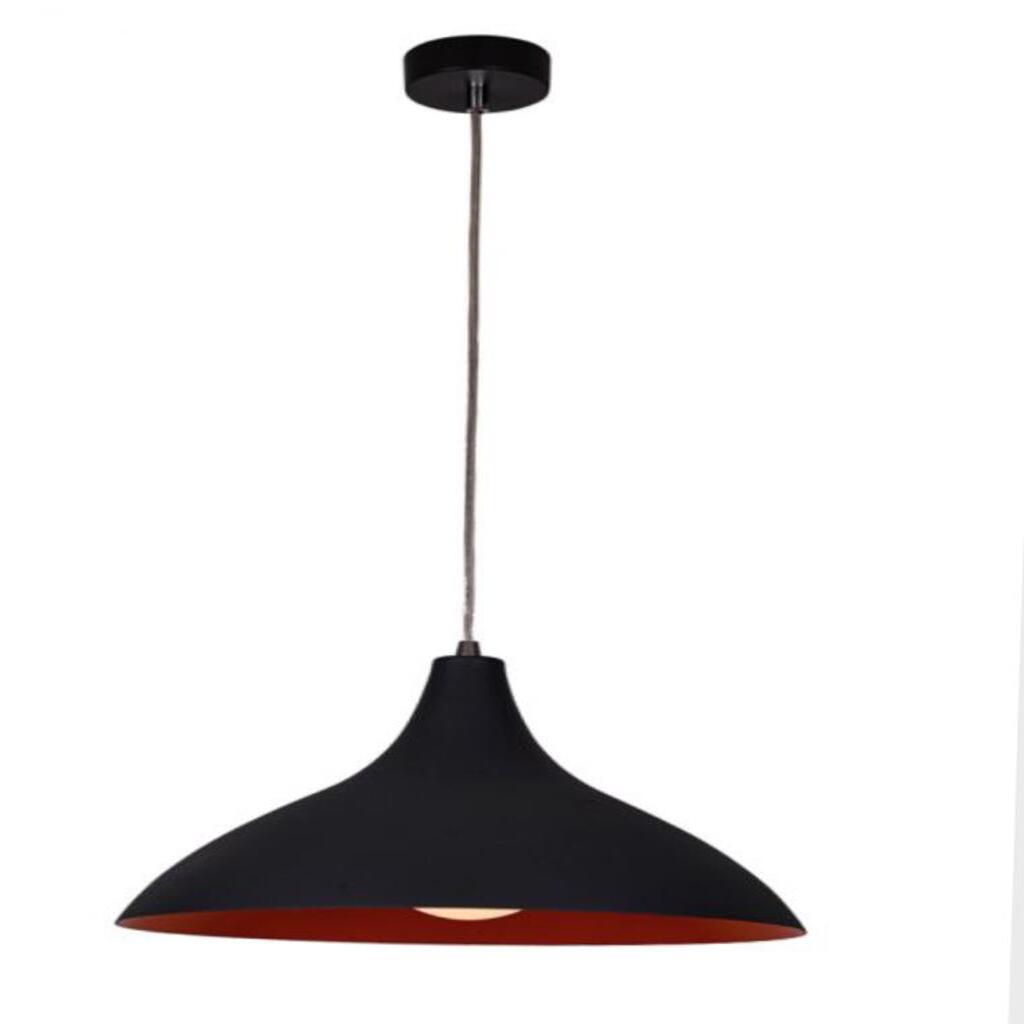 MYLİGHTS RETRO SİYAH İÇİ SARI METAL SARKIT AVİZE