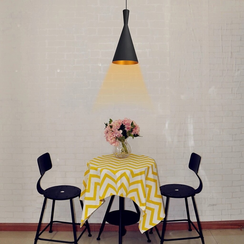 MYLİGHTS RETRO SİYAH İÇİ SARI METAL SARKIT AVİZE