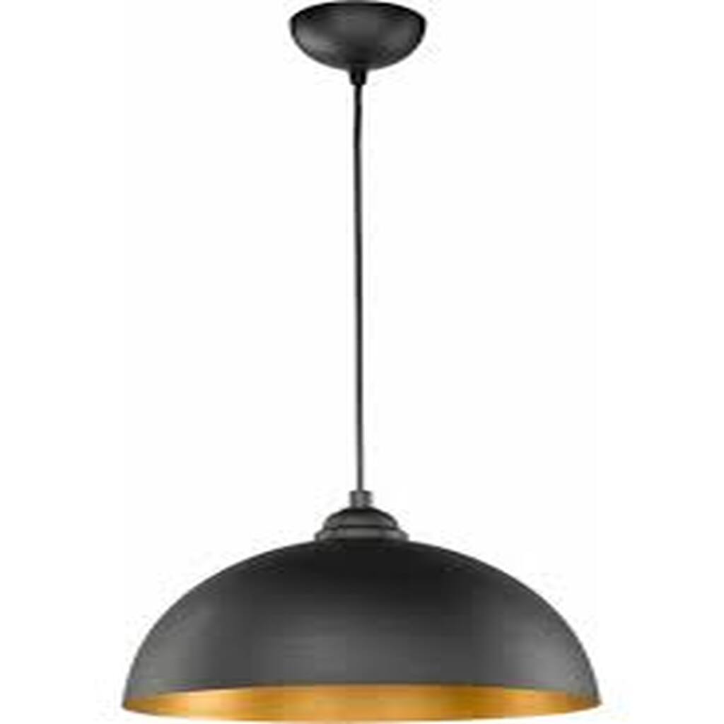 MYLİGHTS RETRO SİYAH İÇİ SARI METAL SARKIT AVİZE 30 CM 129