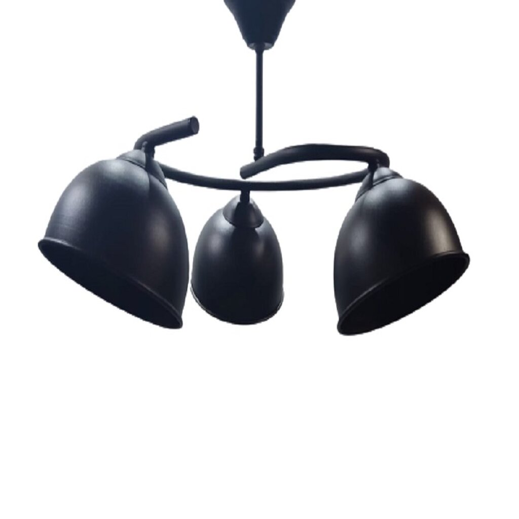 MYLİGHTS RETRO ÜÇLÜ MAT SİYAH RUSTİK AVİZE VİNTAGE AVİZE