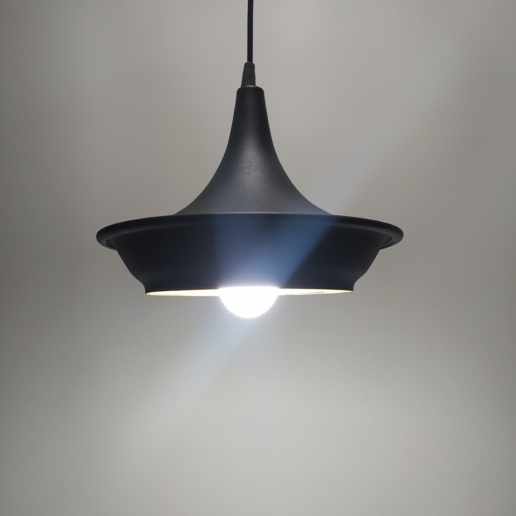 mylights retro vintage 1 metal sarkıt avize siyah içi beyaz