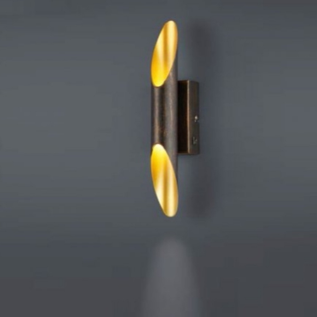 MYLİGHTS RETRO VİNTAGE ÇİFT LED APLİK GU10 LED AMPUL DAHİLİDİR BAKIR PATİNALI G9 LED AMPUL