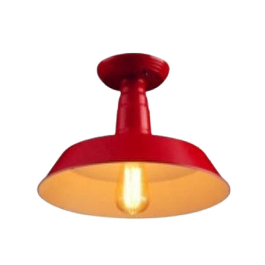 MYLIGHTS RETRO VINTAGE KIRMIZI ICI BEYAZ PLOFONYER AVIZE EN 35 CNM