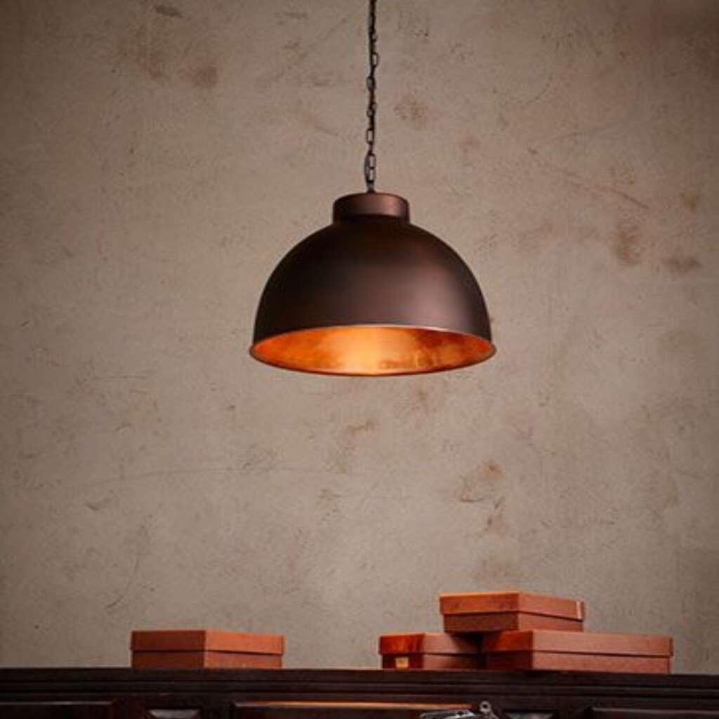 MYLİGHTS RUSTİK BAKIR FIRCANLANMIŞ METAL SARKIT VİNTAGE AVİZE 