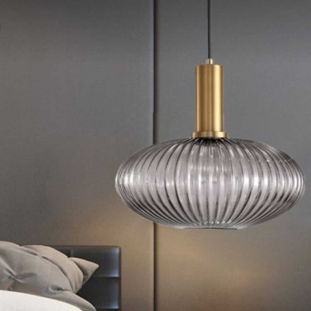 MYLİGHTS RUSTİK FÜME SARKIT AVİZE 25CM BRONZ ASKILI SPOR TEKLİ AVİZE