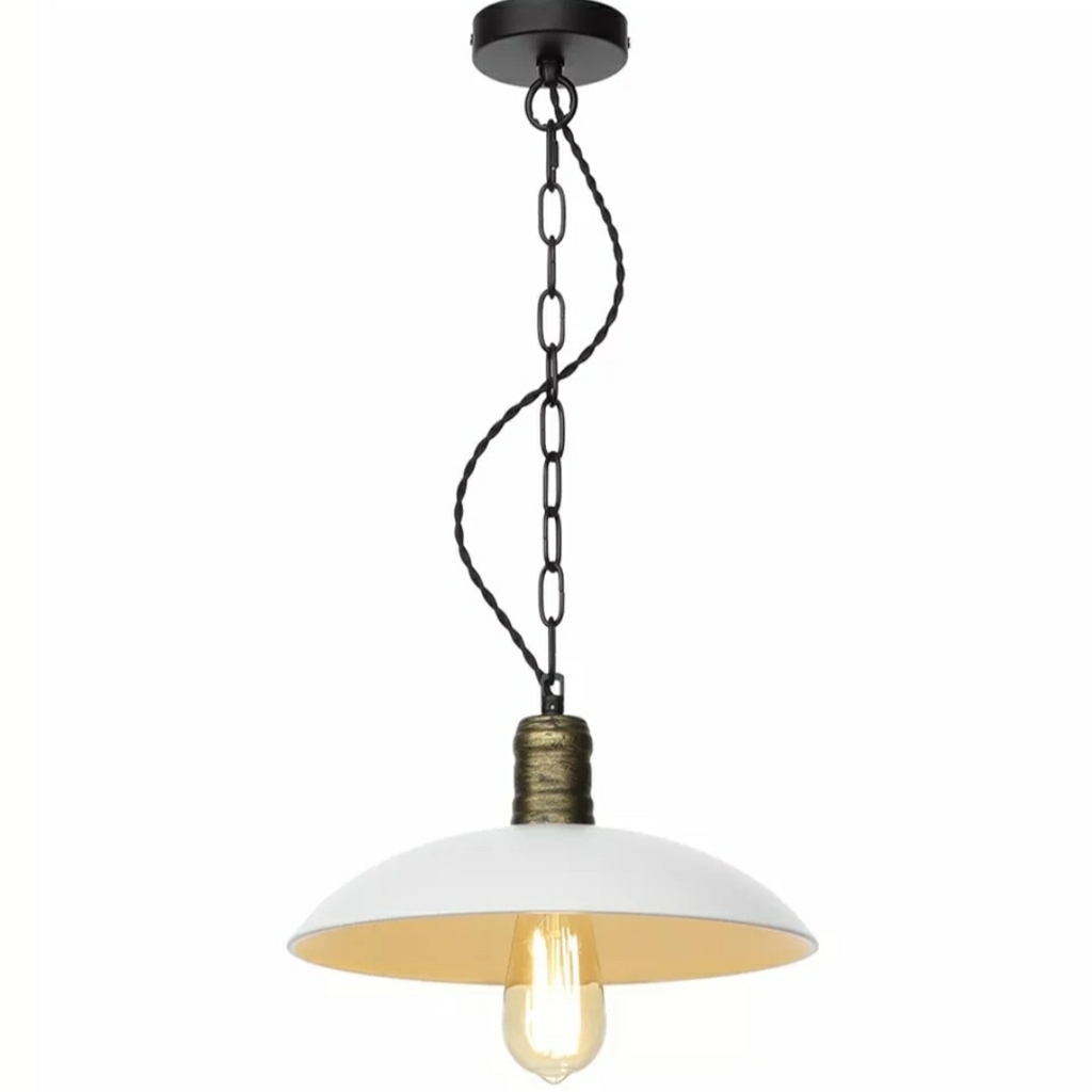 MYLİGHTS RUSTİK BEYAZ METAL SARKIT AVİZE 30 CM