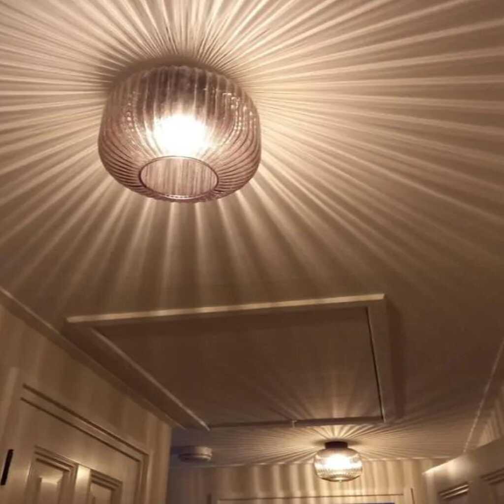 MYLİGHTS RUSTİK FÜME PLOFONYER TAVAN AVİZE 20CM SPOR TEKLİ AVİZE