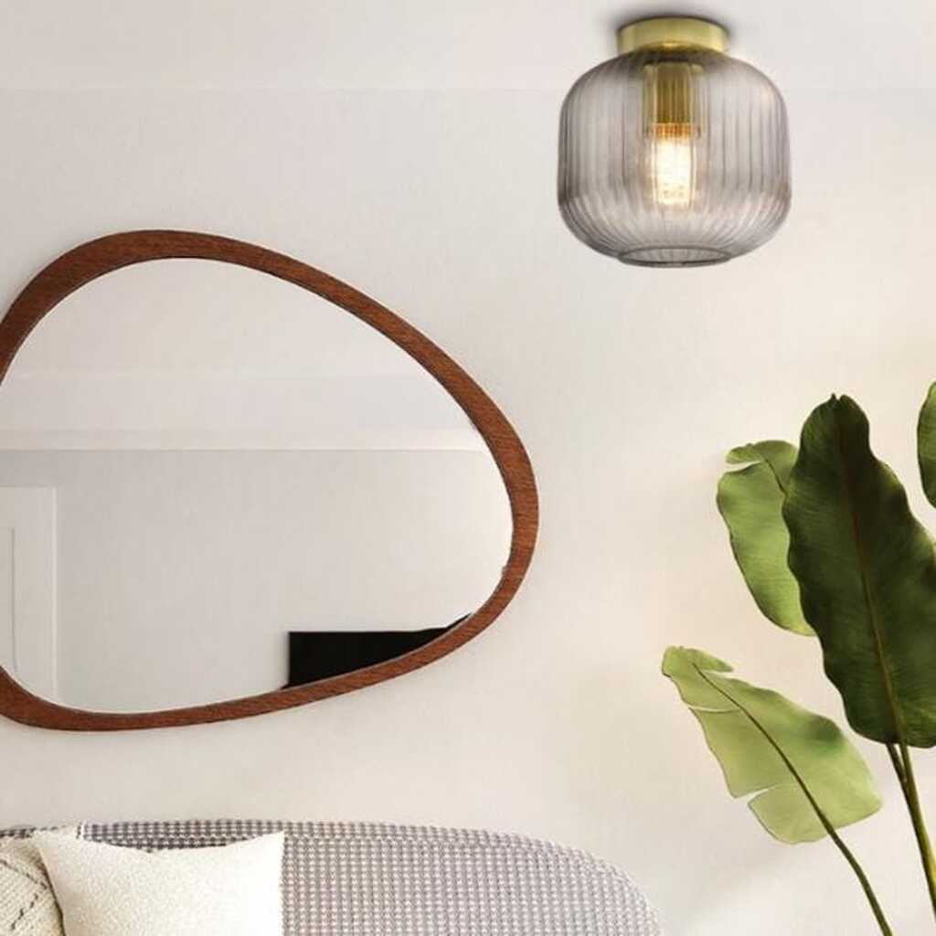 MYLİGHTS RUSTİK FÜME PLOFONYER TAVAN AVİZE 20CM SPOR TEKLİ AVİZE VİNTAGE 