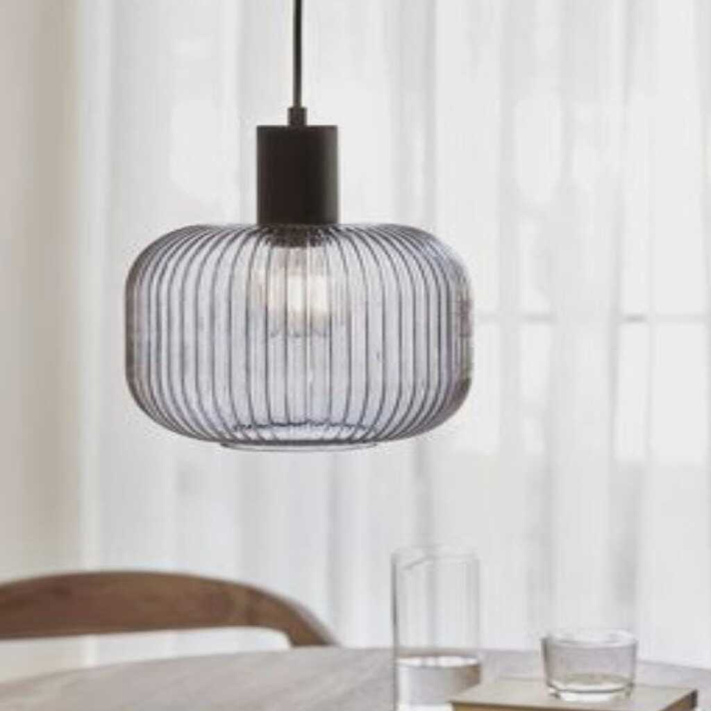 MYLİGHTS RUSTİK FÜME SARKIT AVİZE 20CM BRONZ ASKILI SPOR TEKLİ AVİZE