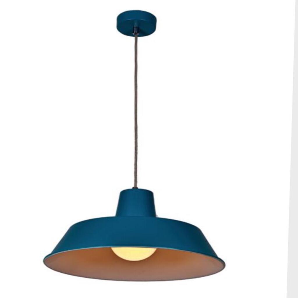 MYLİGHTS RUSTİK MAVİ İÇİ BEYAZ METAL SARKIT AVİZE