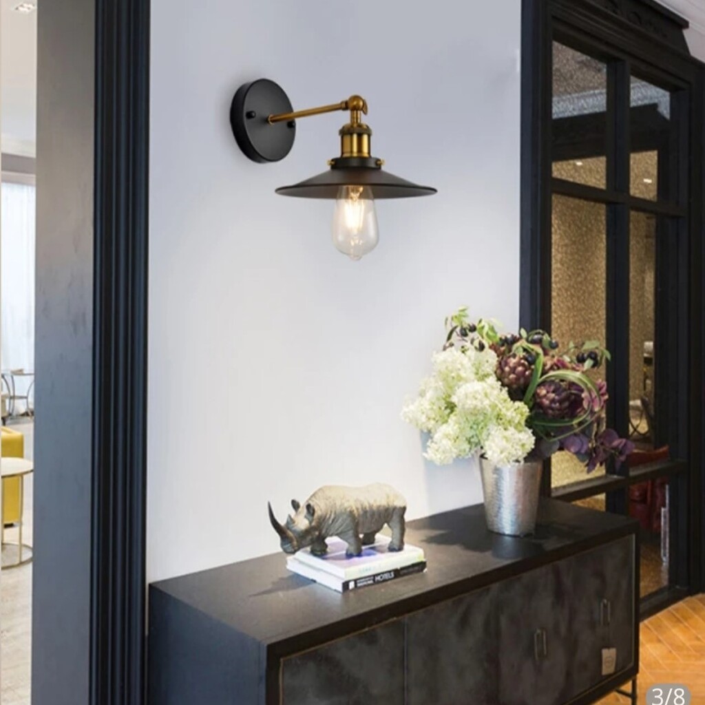 MYLİGHTS RUSTİK METAL MAFSALI APLİK DUVAR GECE LAMBASI OKUMA LAMBASI