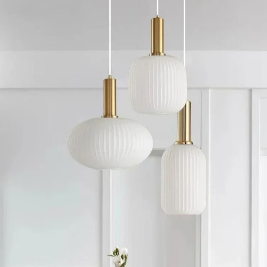 MYLİGHTS RUSTİK ÜÇLÜ BAL CAMLI AVİZE KASA 40CM ESKİTME 