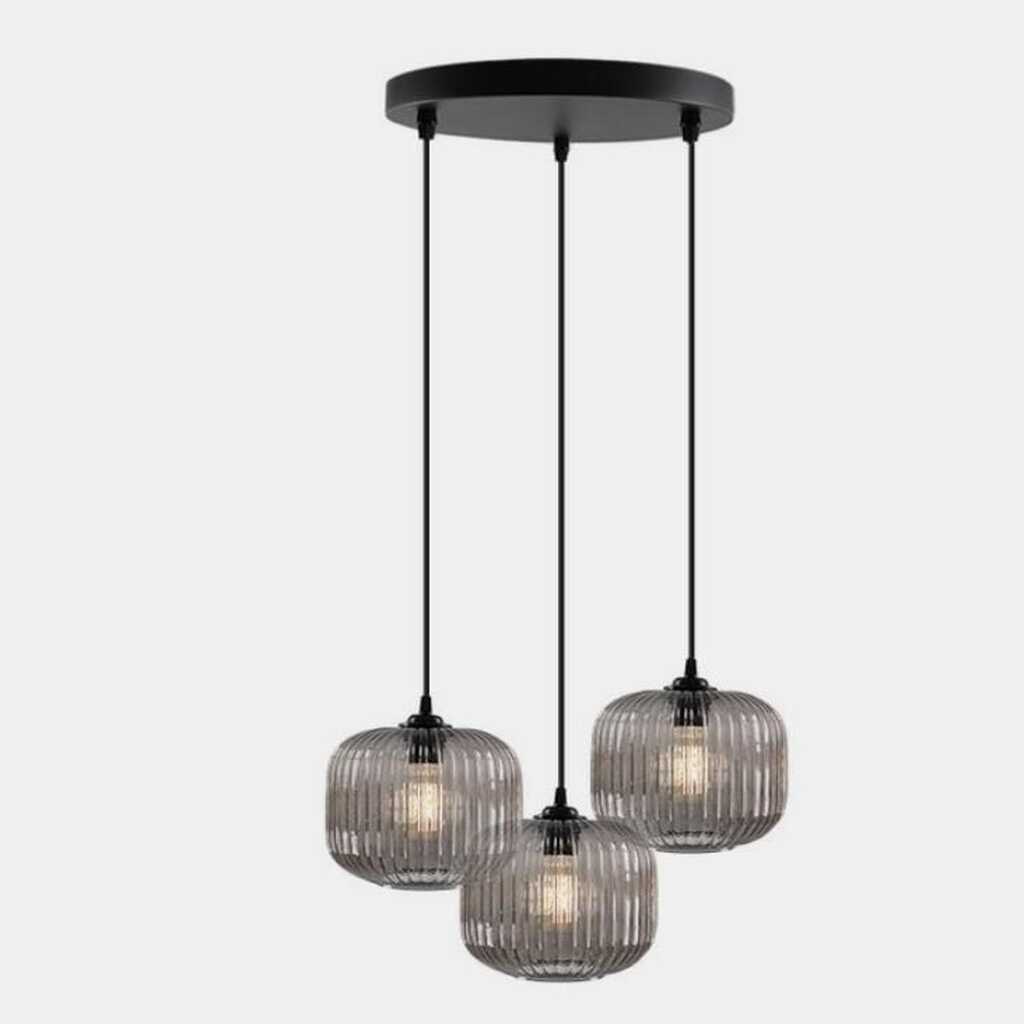 MYLİGHTS RUSTİK ÜÇLÜ CAMLI RUSTİK VİNTAGE AVİZE 