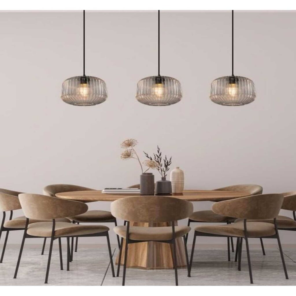 MYLİGHTS RUSTİK ÜÇLÜ CAMLI MASA ÜSTÜ VİNTAGE SARKIT 100 CM KASA