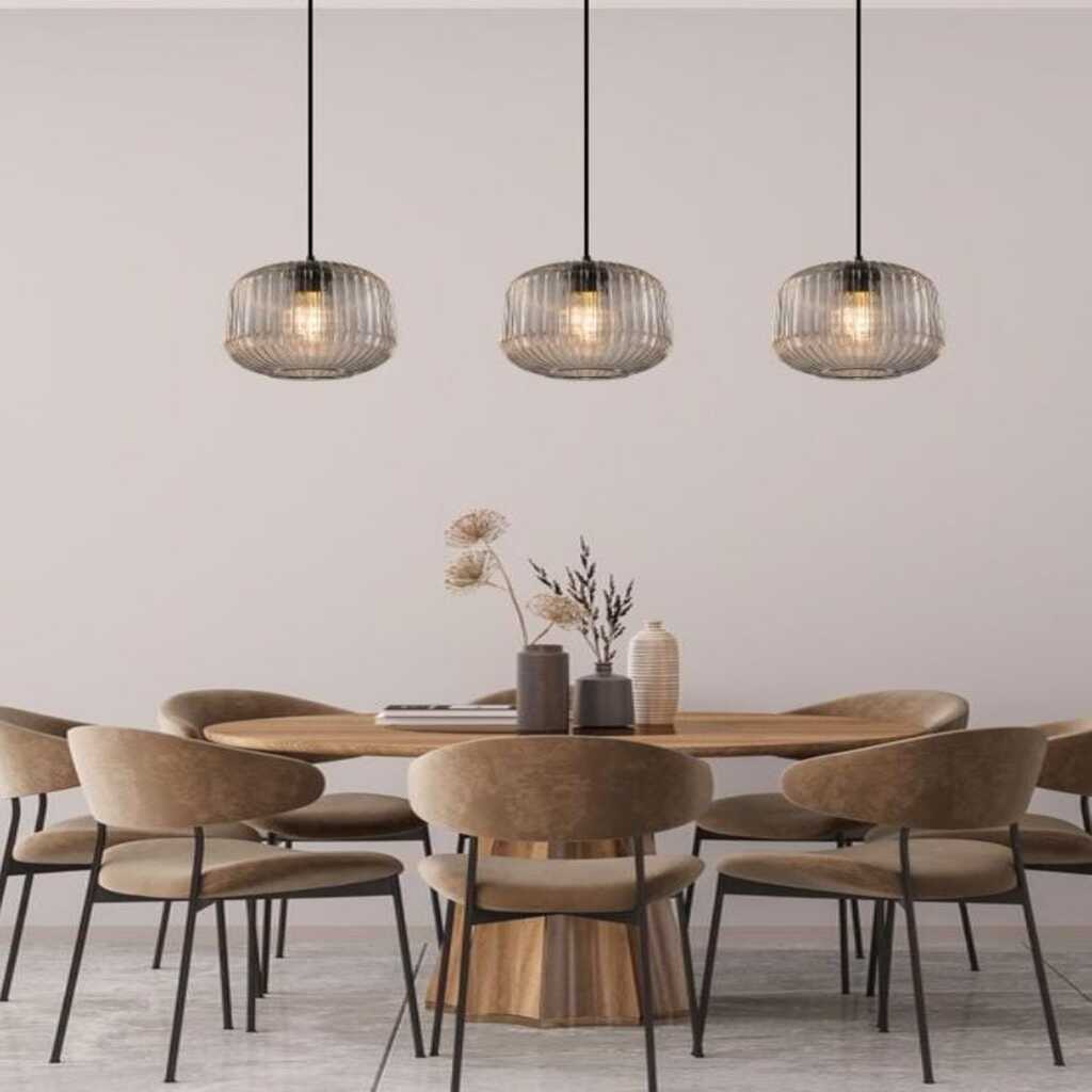 MYLİGHTS RUSTİK ÜÇLÜ CAMLI MASA ÜSTÜ VİNTAGE SARKIT 100 CM KASA 