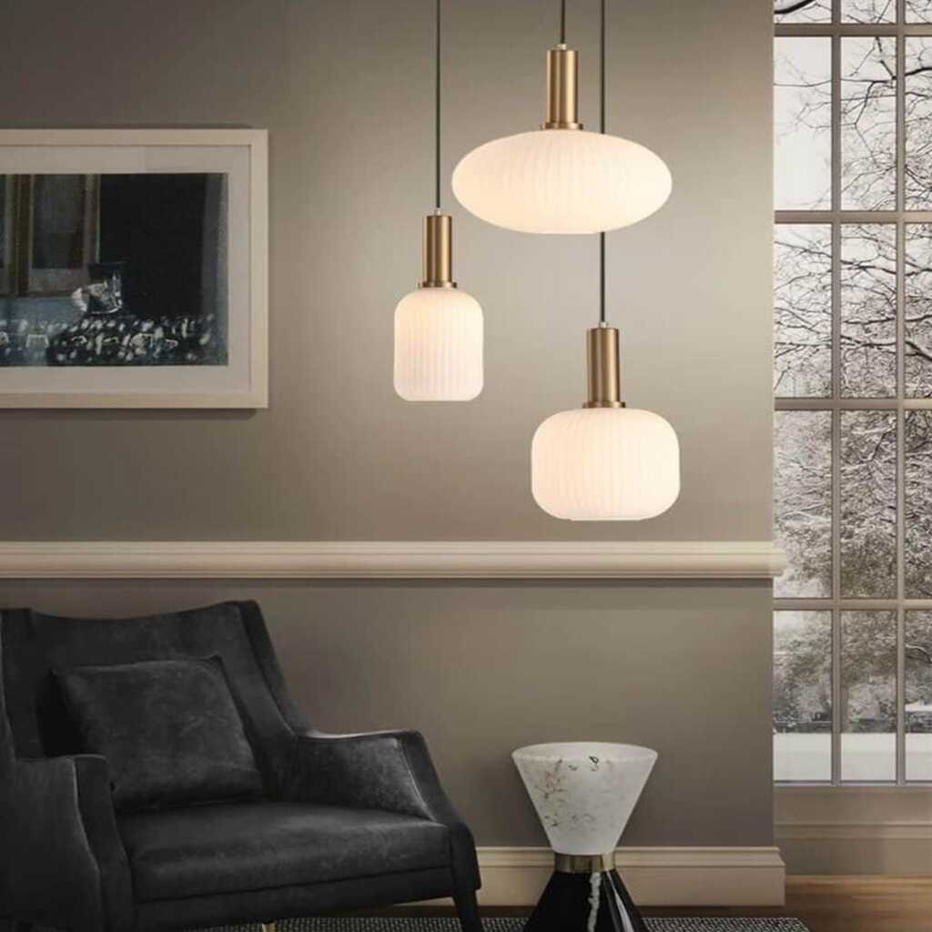 MYLİGHTS RUSTİK ÜÇLÜ BAL CAMLI AVİZE KASA 40CM ESKİTME 