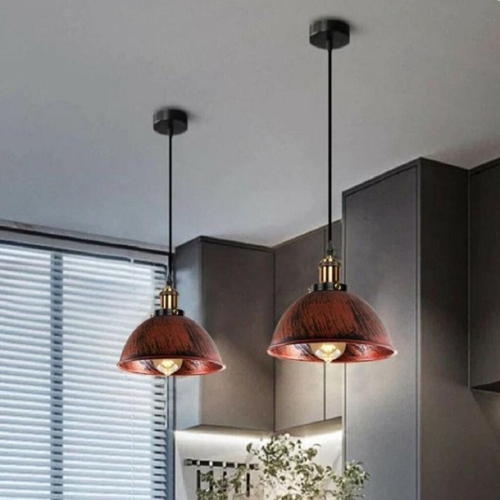 MYLİGHTS RUSTİK VİNATGE METAL SARKIT AVİZE 30 CM BAKIR FIRCALI TEK FİYATIDIR