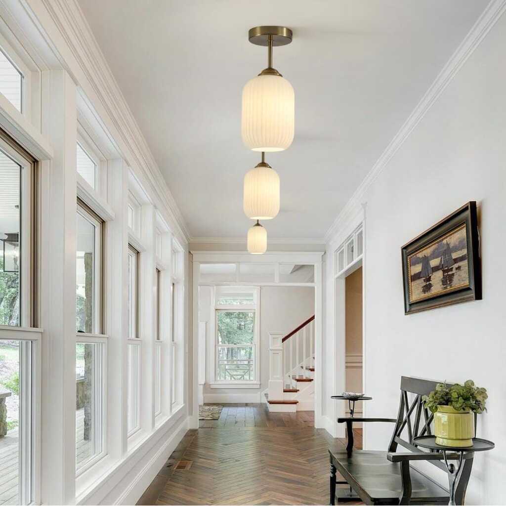 MYLİGHTS RUSTİK VİNTAGE OPAL CAMLI TAVAN PLOFONYER AVİZE 14 cm cap 