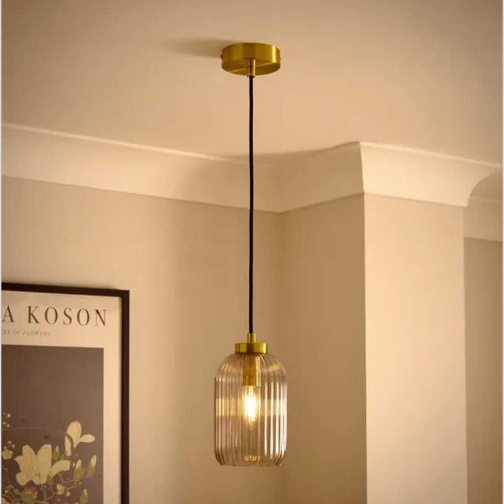 MYLİGHTS RUSTİK VİNTAGE BAL CAMLI TAVAN sarkıt AVİZE 14 cm cap 