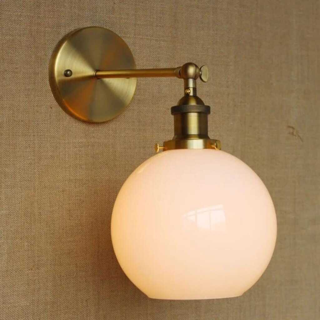 MYLİGHTS RUSTİK VİNTAGE ESKİTME OPAL CAMLI APLİK DUVAR LAMBASI OKUMA LAMBASI 