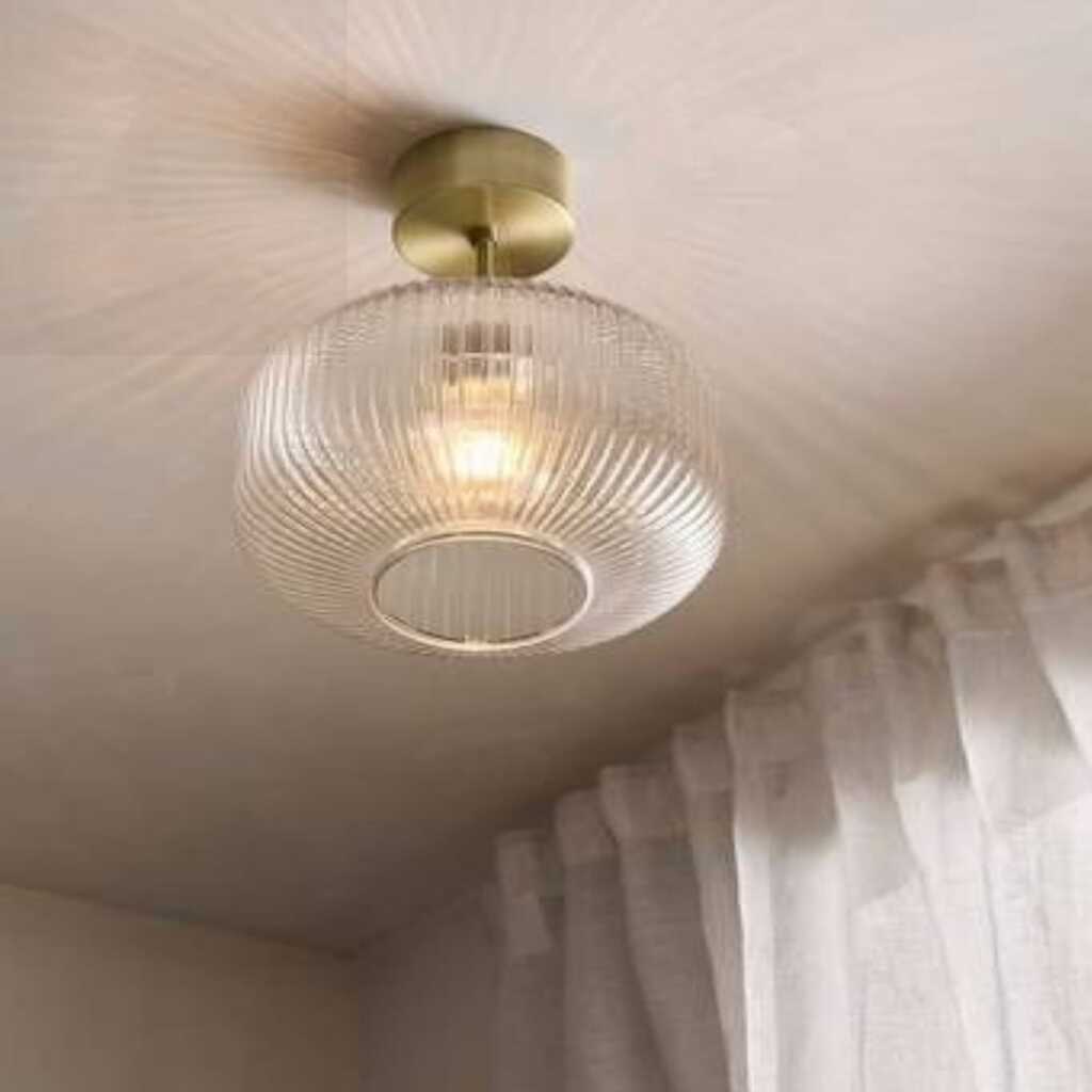 MYLİGHTS RUSTİK VİNTAGE ŞEFFAF CAMLI TAVAN PLOFONYER AVİZE 