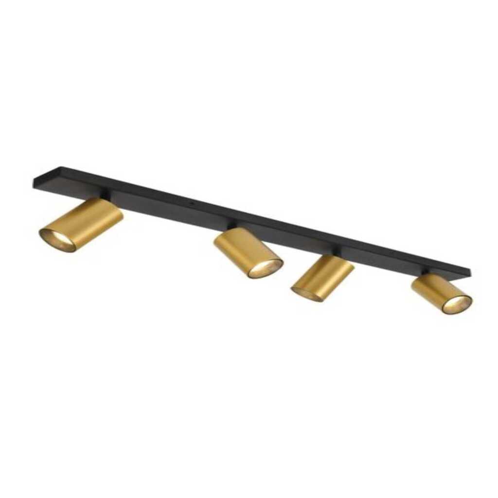 Mylights Sıralı Dörtlü 4lü Tavan Avize Led Spot Hareketli Başlık Siyah Eskitme Tasaruflu Duvar Aplik