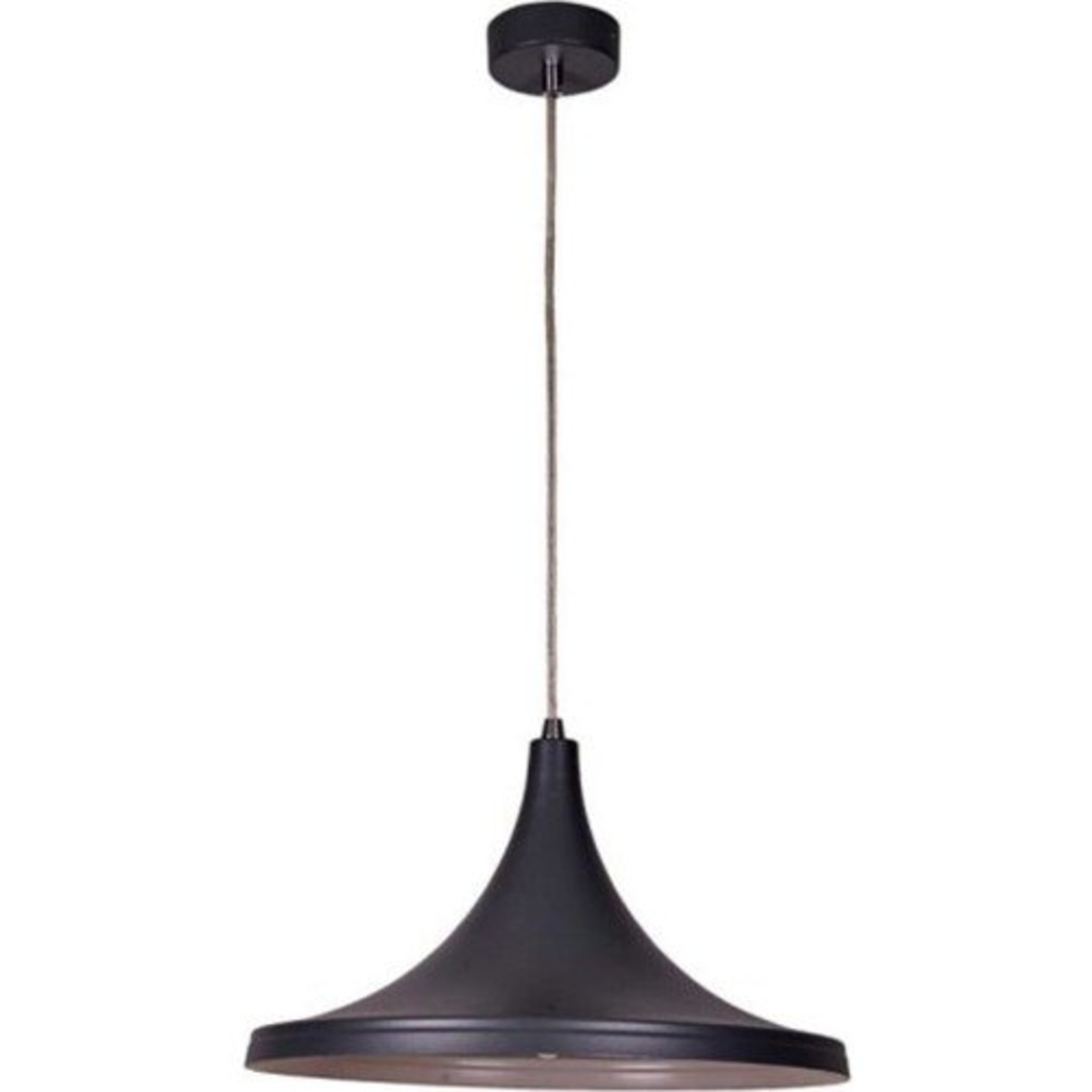 Mylights Siyah İçi Beyaz Metal Sarkıt Avize 36 Cm