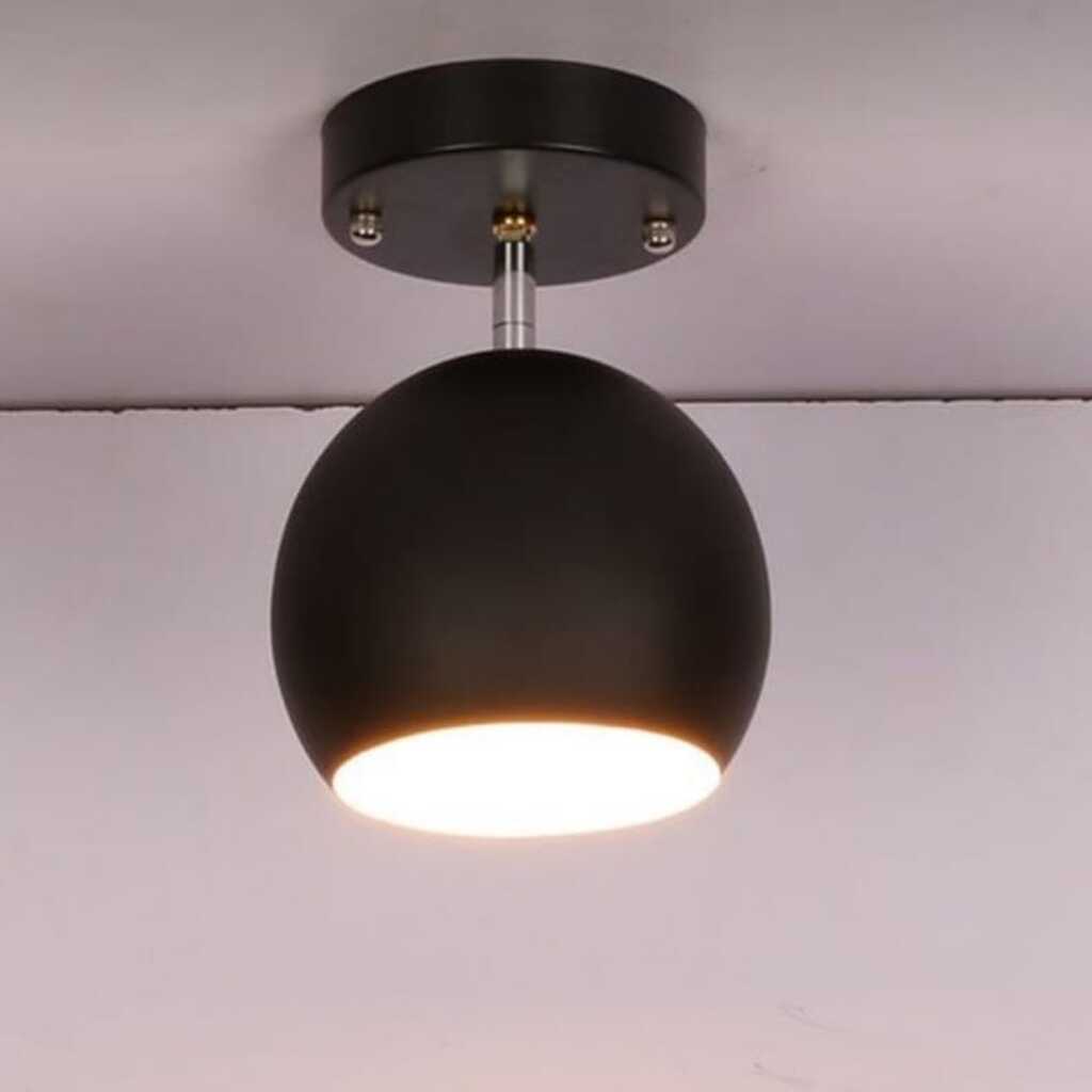 mylights siyah spot tekli küre ampullu gun ısıgı hareketli aplik 