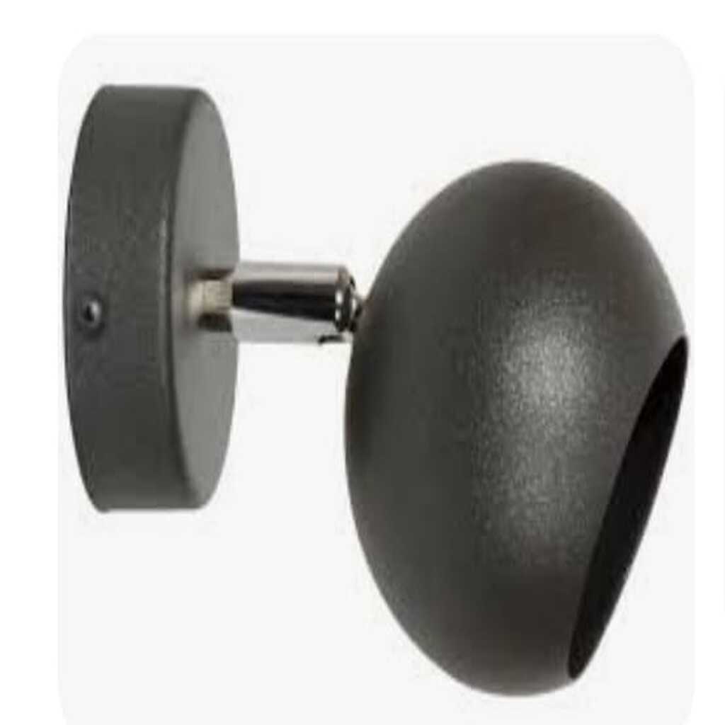 mylights siyah spot tekli küre ampullu gun ısıgı hareketli aplik 