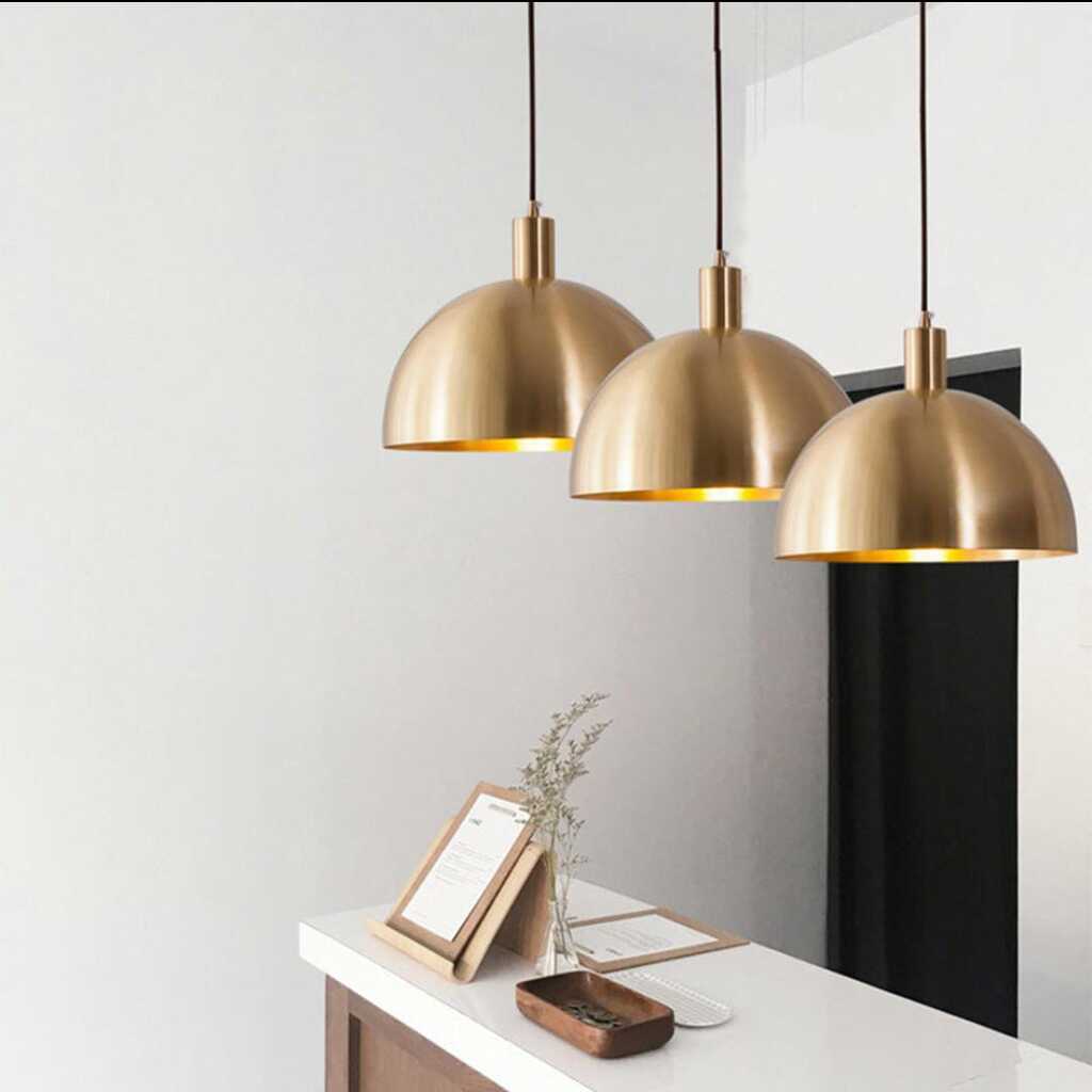 MYLİGHTS mat sarı kaplama masa üstü üçlü avize modern spor avize 100 kasa 