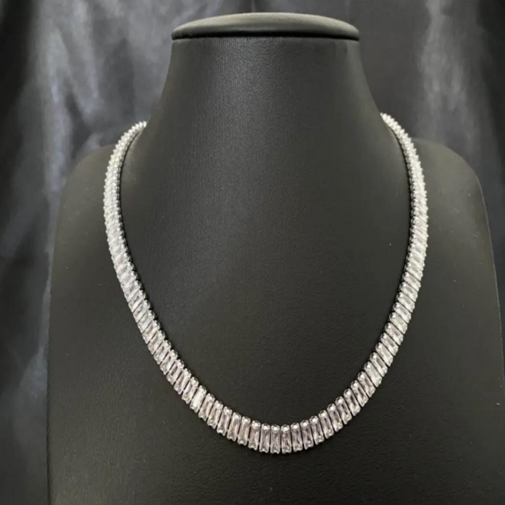 MYLİGHTS SUYULU BAGET TAŞLI ÇELİK KOLYE 1.KALİTE KARARMAZ KOLYE KARGO BEDAVA 