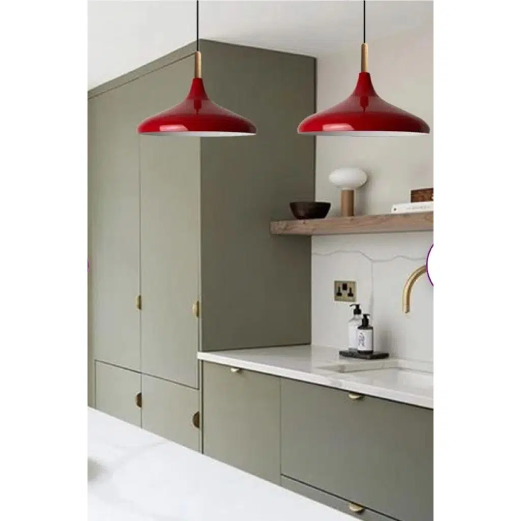 mylights tek fiyatıdır metal kırmızı sarkıt avize modern spor avize 35cm salon mutfak koridor cafe restorant yatak odası 