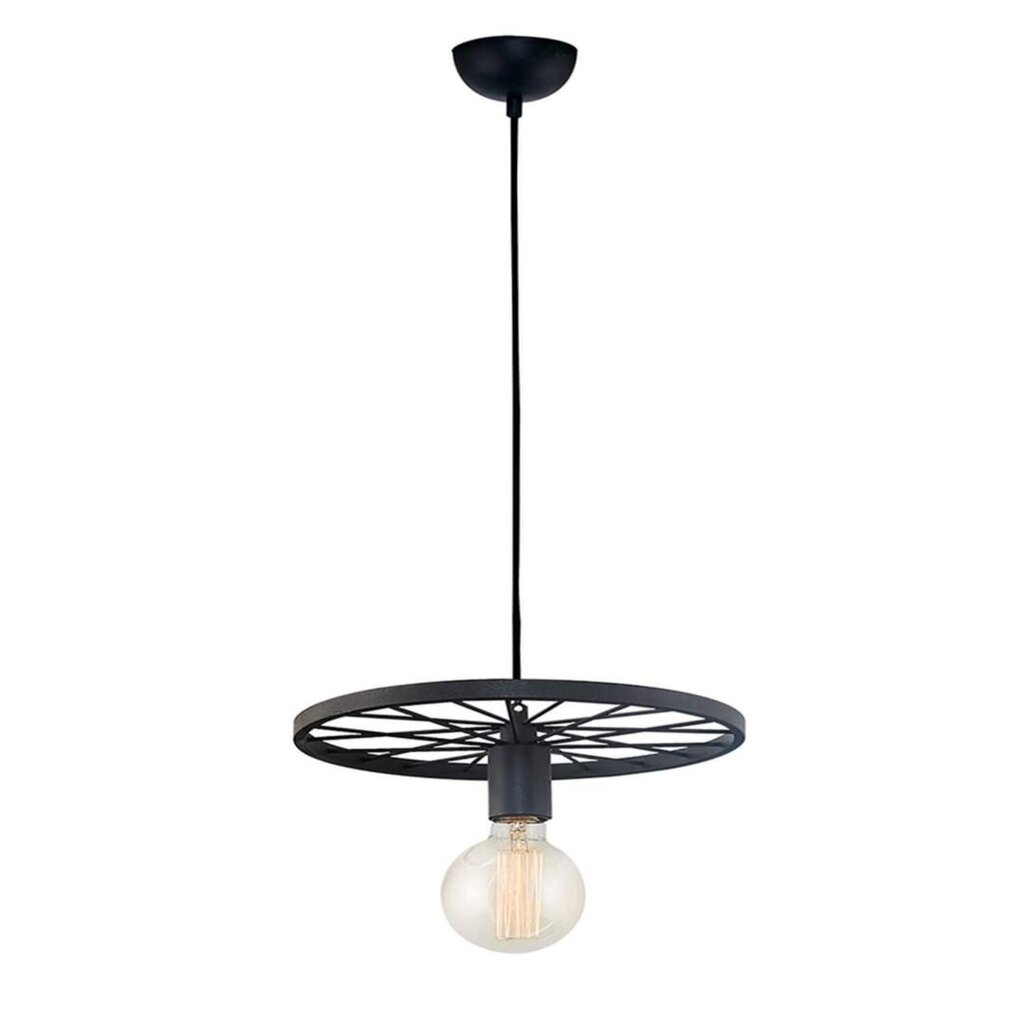 MYLİGHTS TEKLİ METAL SARKIT AVİZE MAT SİYAH AMPUL HARİÇTİR 