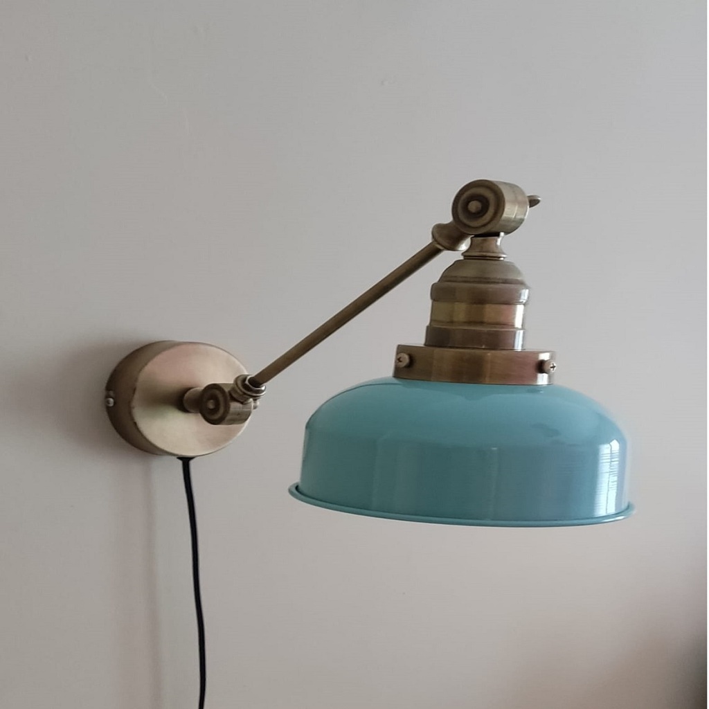 MYLİGHTS TURKUAZ APLİK CİFT MAFSALI ESKİTME KABLOLU 