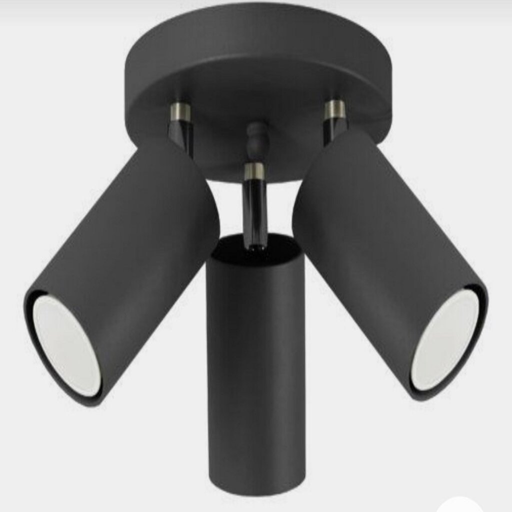 MYLİGHTS ÜÇLÜ MAT SİYAH HAREKETLİ SPOT LED AVİZE GÜNIŞIĞI AMPULLÜ TABAN 15 CM