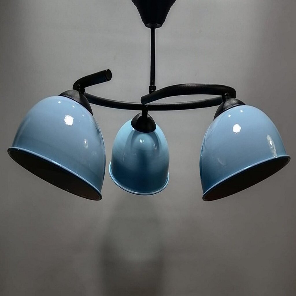 MYLİGHTS ÜÇLÜ METAL MAVİ BAŞLIKLI AVİZE SPOR AVİZE