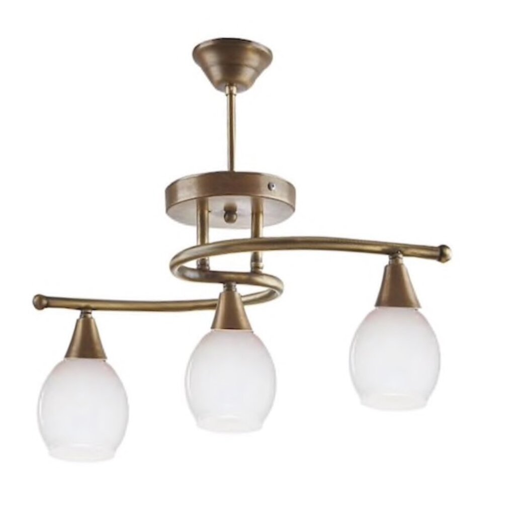 MYLİGHTS ÜÇLÜ TAVAN PLOFONYER AVİZE OPAL CAMLI