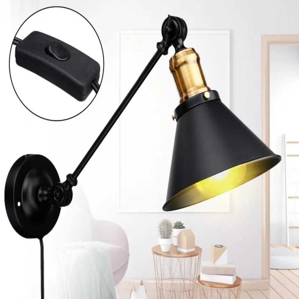 mylights vintage duvar aolik okumalambası kabllolu anahtarlı aplik hareketli aplik