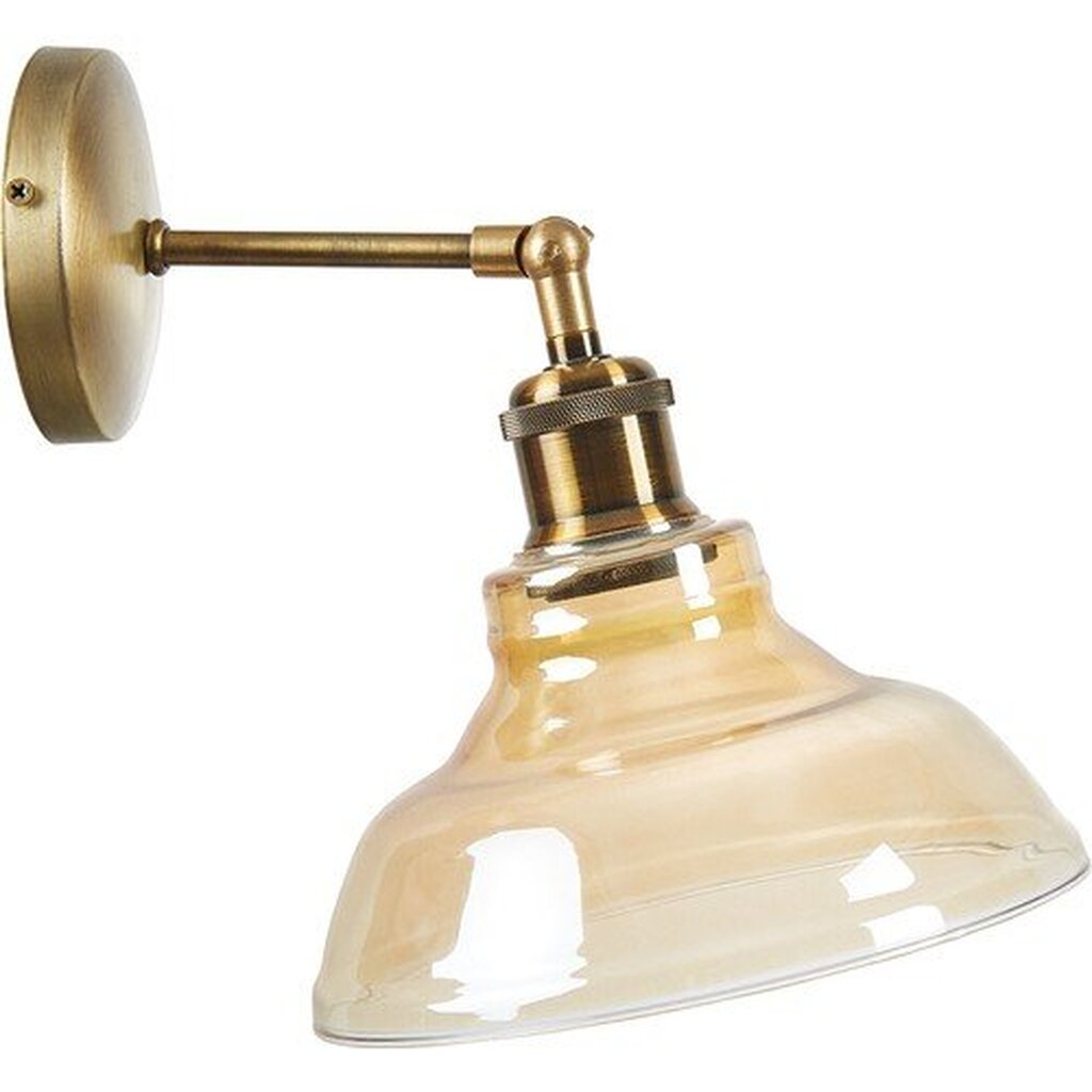 MYLİGHTS VİNTAGE ESKİTME BAL CAMLI RUSTİK APLİK DUVAR LAMBASI