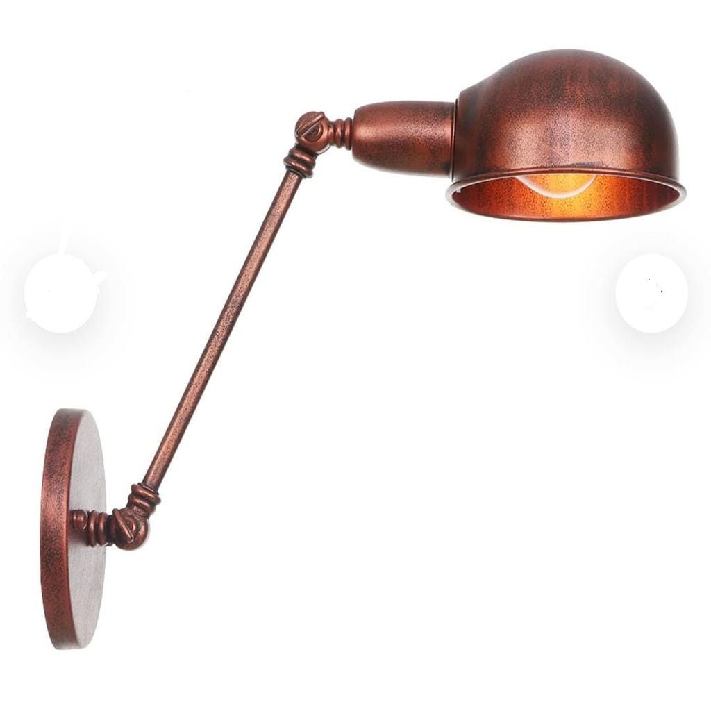 MYLİGHTS bakır fırcalı iki mafsalı akrobatik aplik gece lambası okuma lambası 