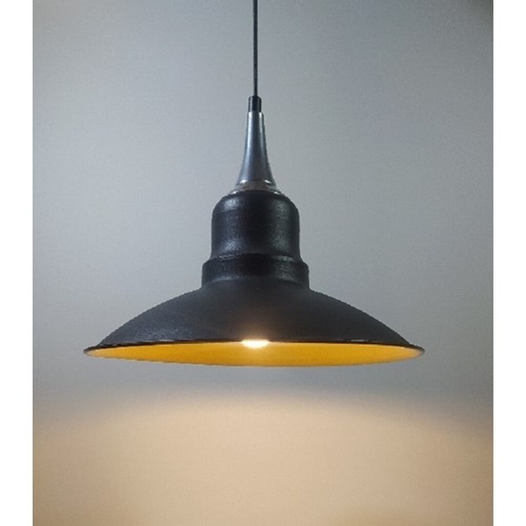 Mylights Vintage Rustik Metal Sarkıt Avizeler Siyah Içi Altın