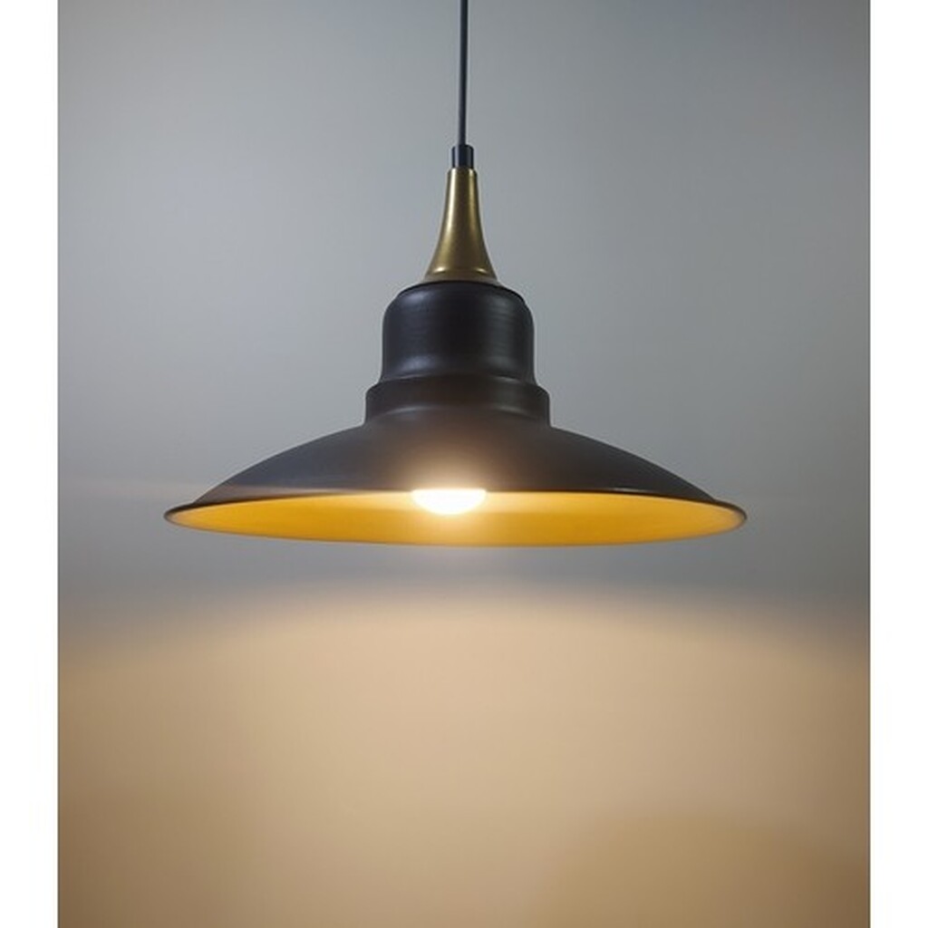 Mylights Vintage Rustik Metal Sarkıt Avizeler Siyah Içi Altın