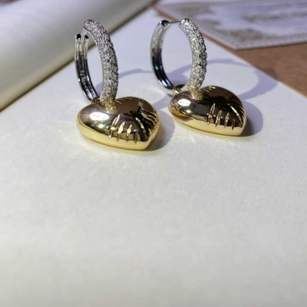 MYLİGHTS TAŞLI KALP KÜPE XUPING ÇELİK SERİ 1 . KALİTE VİP KARGO ÜCRETSİZ 