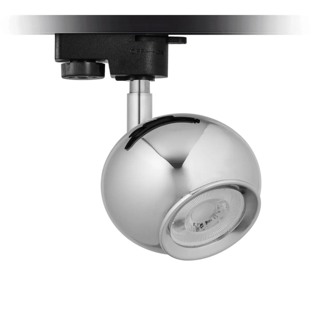 mylightssiyah krom kaplama ampullü monofaze ray sopt günışığı ampullü ray hariçtir